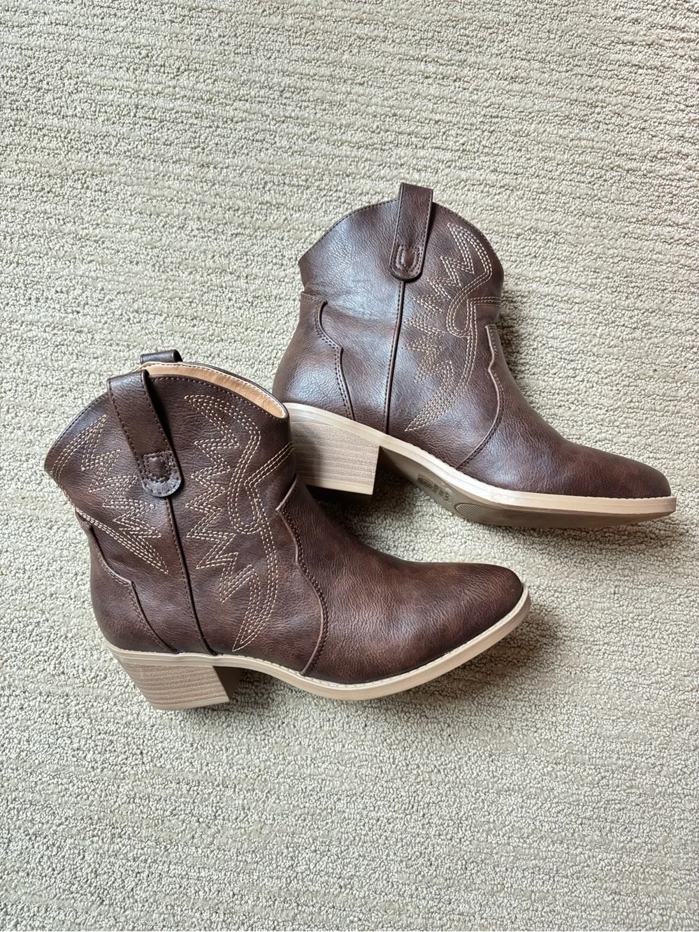 ✖️ sold ✖️ soda — ‘gesso’ women’s cowboy western stitched ankle boots